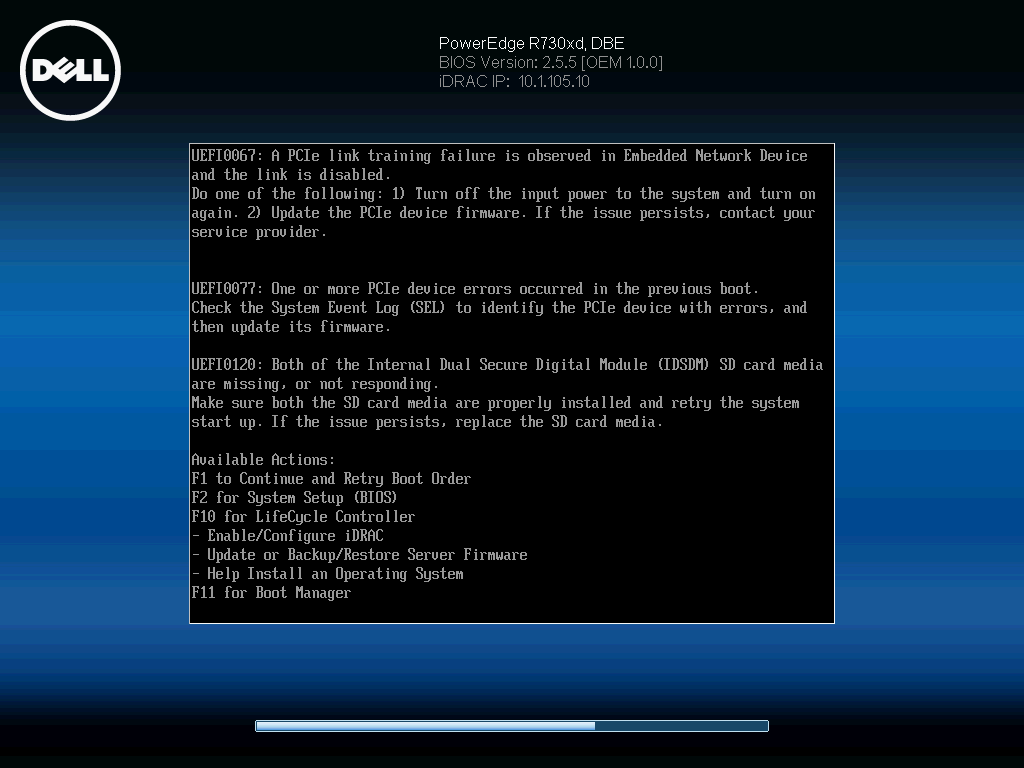 A PCIe link training failure is observed in Embedded Network Device