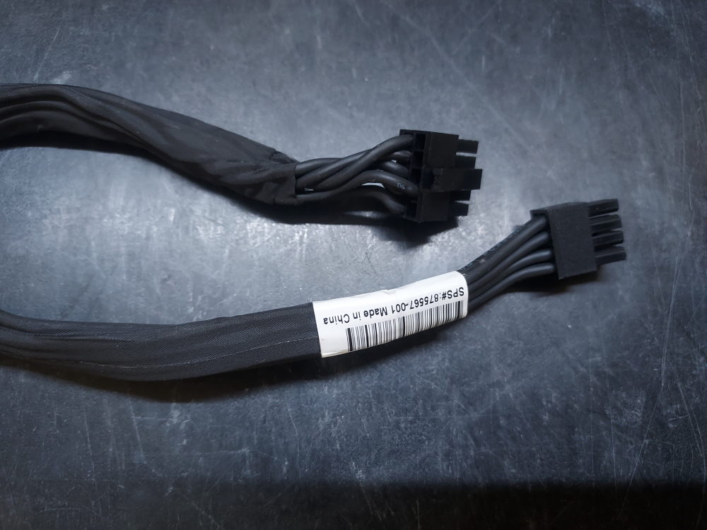 Power cable for the NVME backplane on the DL 360 G10 10 Bay server