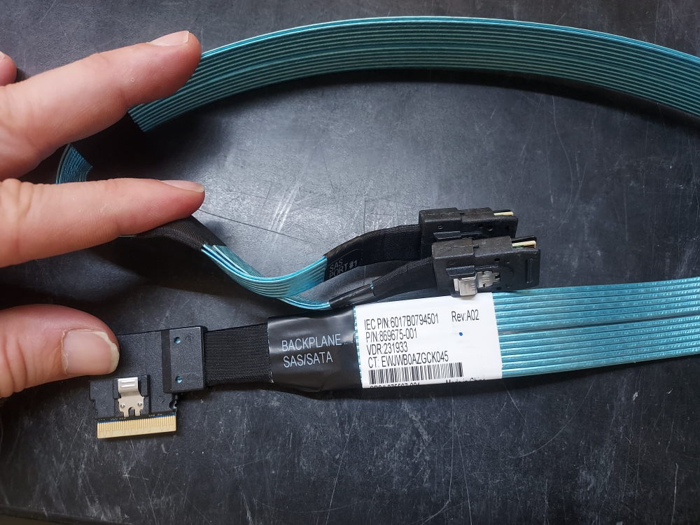 SAS cable designed specifically for the NVME backplane