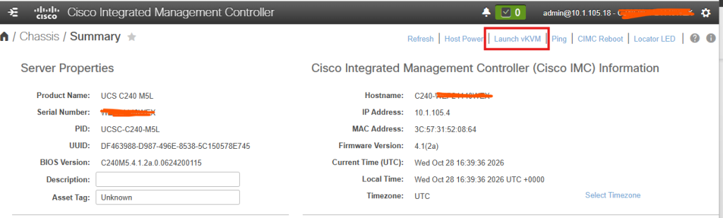 CIMC virtual kvm